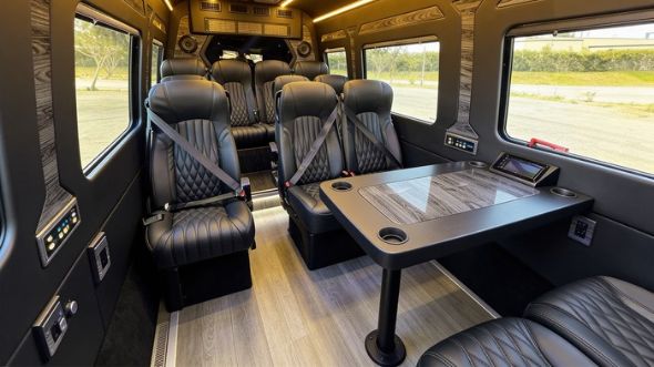 clovis 12 passenger sprinter van interior