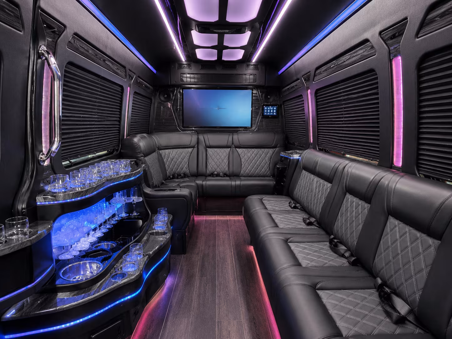clovis sprinter limousine inside