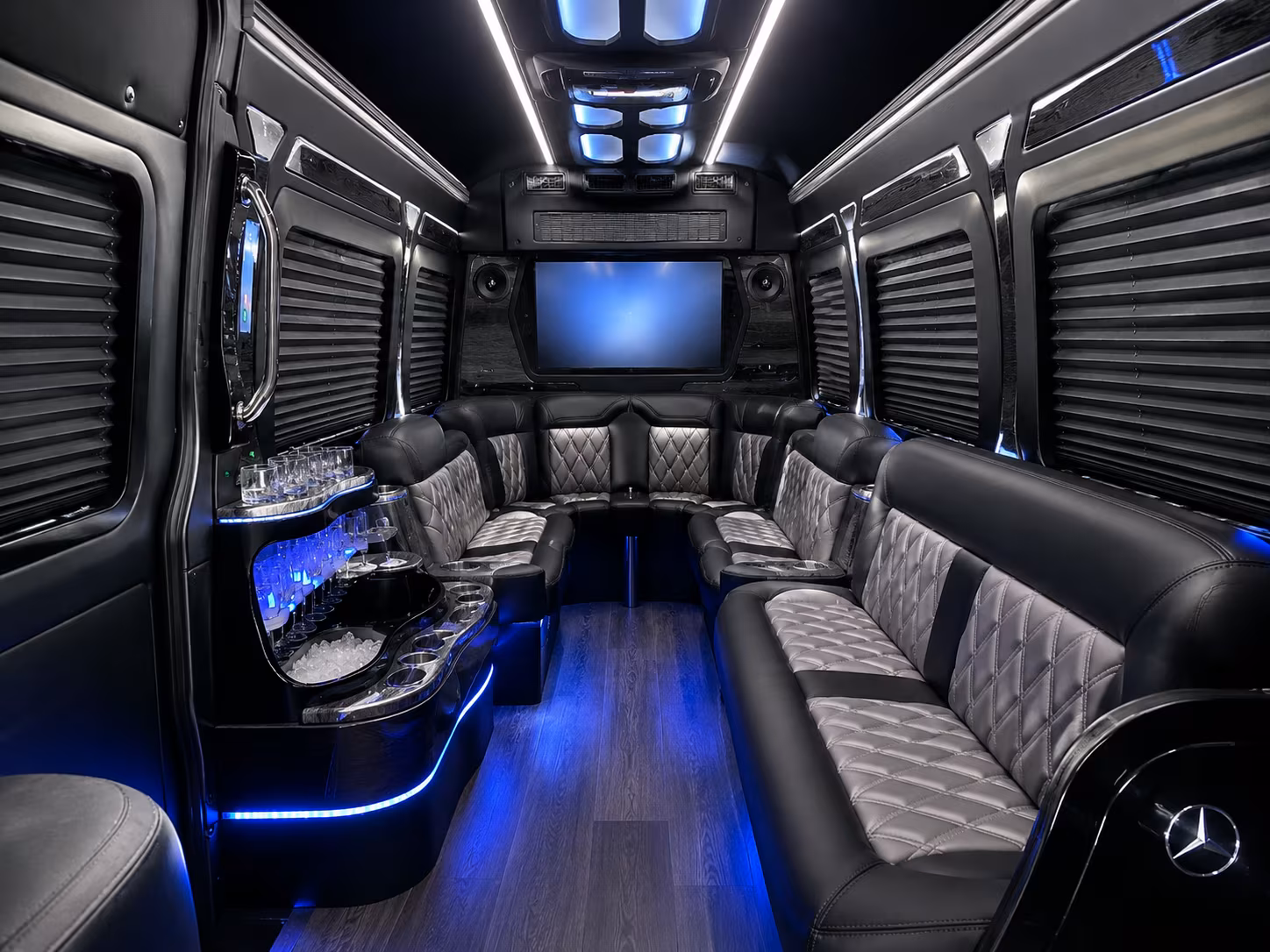 clovis sprinter limousine interior